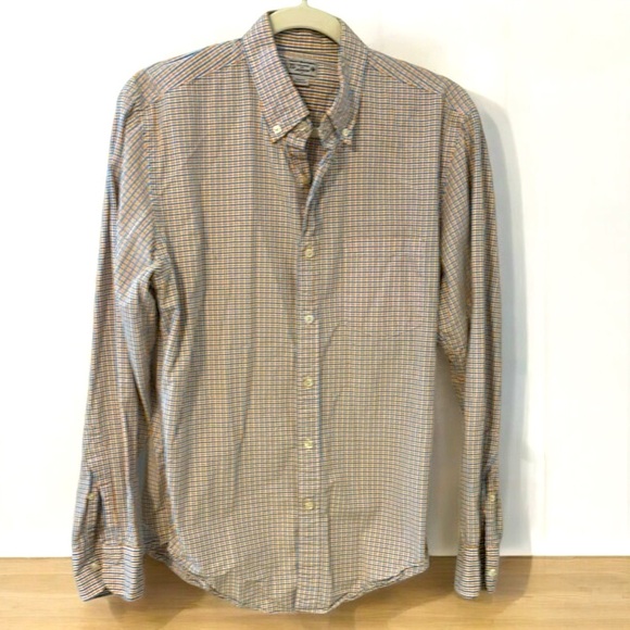 J. Crew Other - J. Crew Men's blue and orange Checkered Shirt sz M